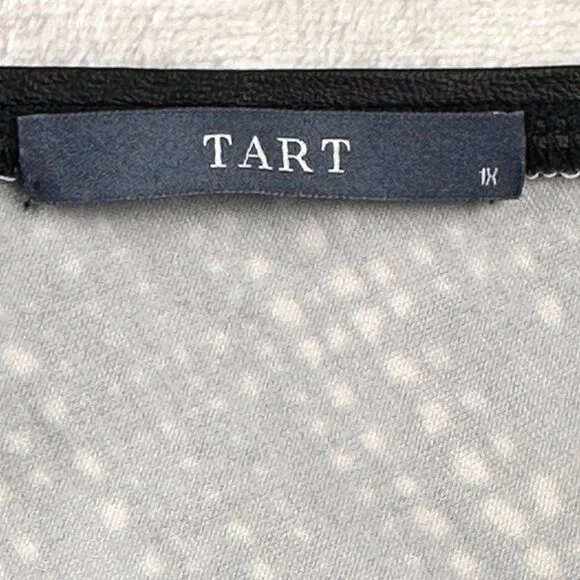 TART Sleeveless Black & White Dot Sheath Dress Sz 1X  V‑Neck Polished OfficeWear - Picture 5 of 14